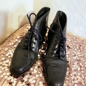 NINE WEST Hipster Genuine Leather Ankle Boots